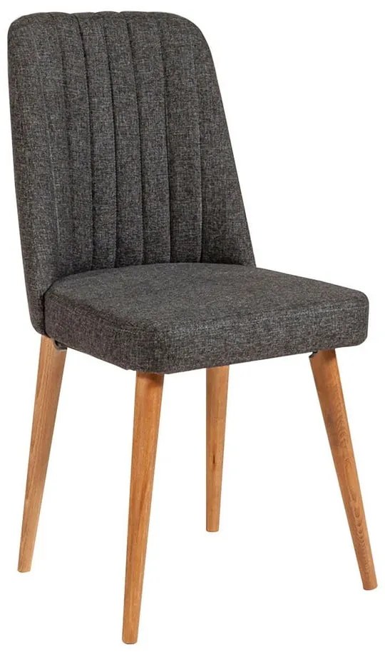 Sedia da pranzo in velluto antracite Stormi Sandalye - Kalune Design