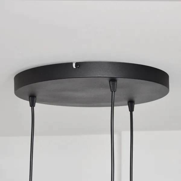 Lampadario a sospensione con filo MELODY 3xE27/15W/230V nero