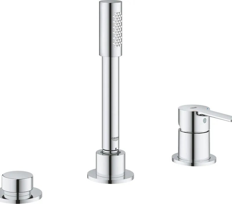 Rubinetto per bordo vasca Lineare GROHE 3 fori cromato