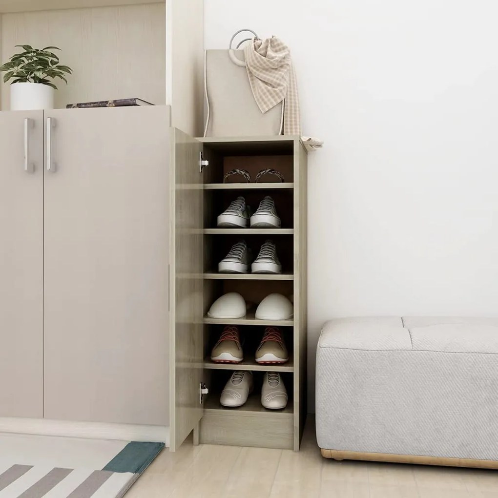 Scarpiera Rovere Sonoma 32x35x92 Cm İn Truciolato /