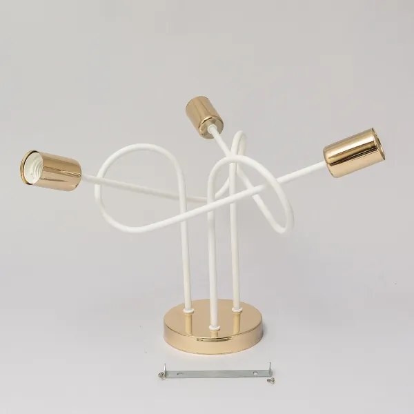 Plafoniera OXFORD 3xE27/15W/230V oro/bianco