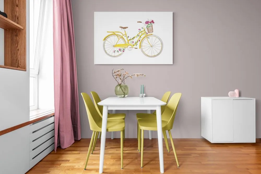 Quadro su tela – Illustrazione di bicicletta retrò