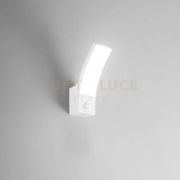 Applique led sail bianca 12w 1440lm cct 3000k / 4000k ip65 con sens...
