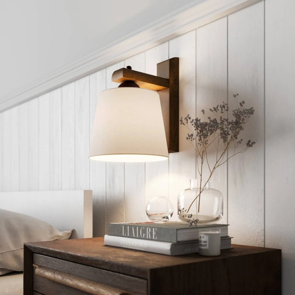 Lamkur Applique Sweden con struttura in legno, rovere noce