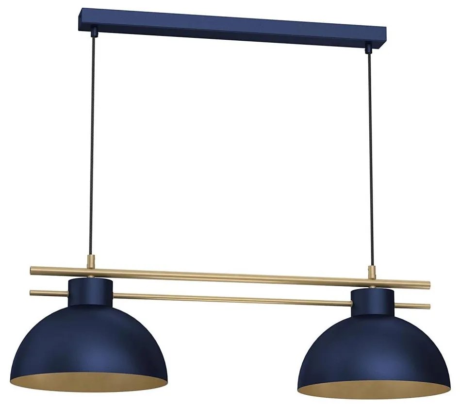 Lampadario a sospensione con filo ESTATE 2xE27/15W/230V blu