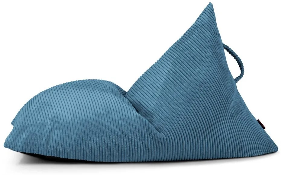 Pouf a sacco per bambini blu con rivestimento in velluto a coste Razzy – SLOWDOWN