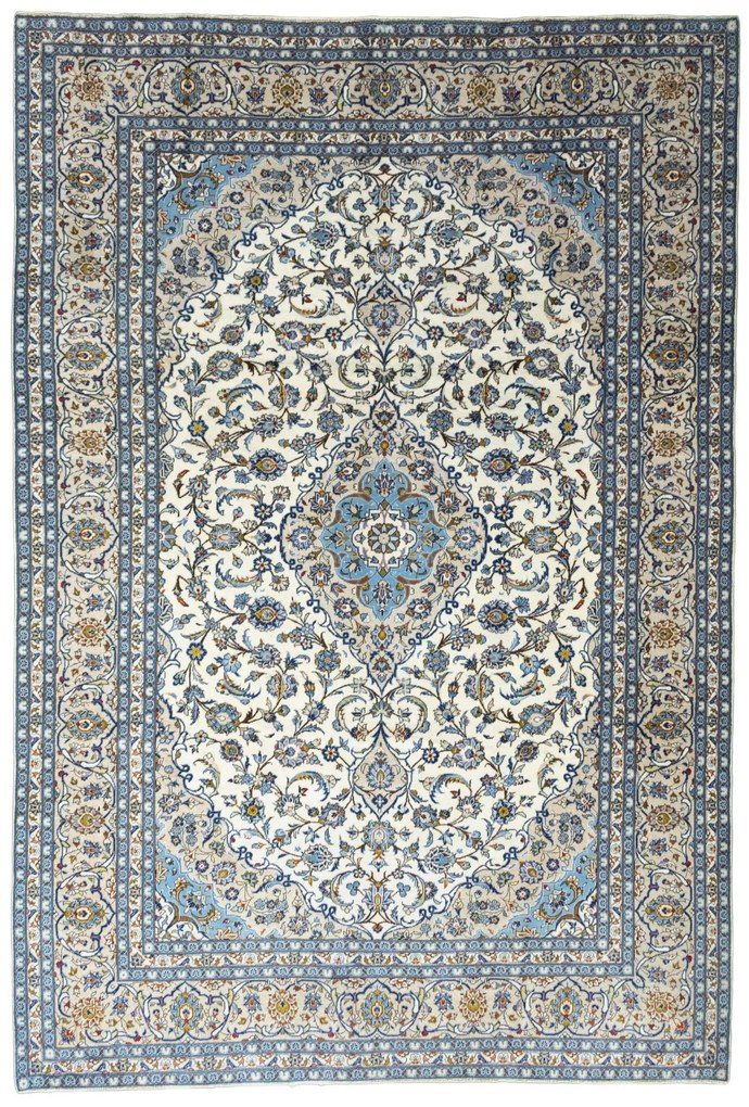 Kashan Tappeto persiano 360 x 250 Beige (Iran) Annodato A Mano