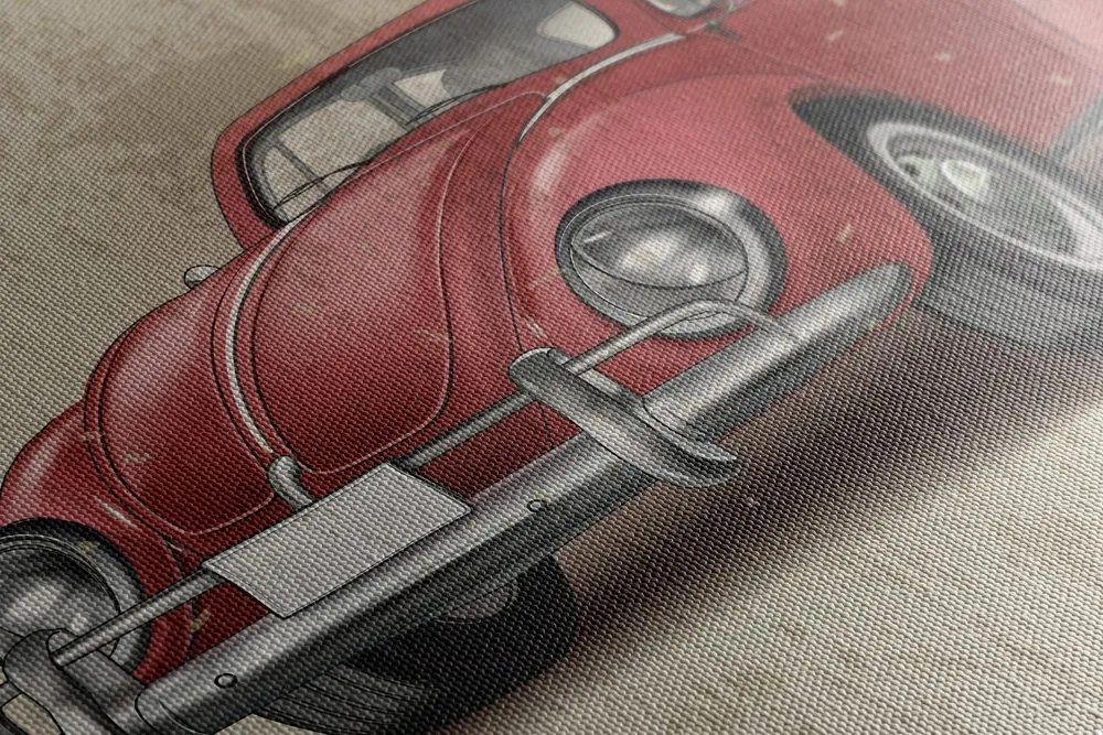 Quadro su tela – Auto d'epoca rossa