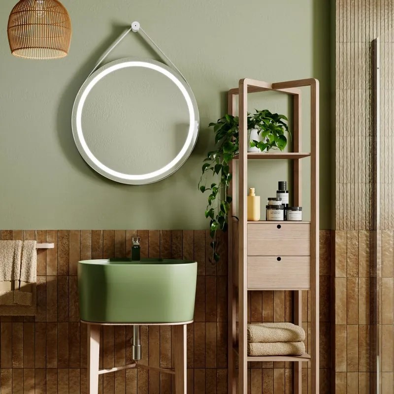 Colonna per mobile bagno COLAVENE 2 cassetti P 44 x L 44 x H 177 cm frassino naturale