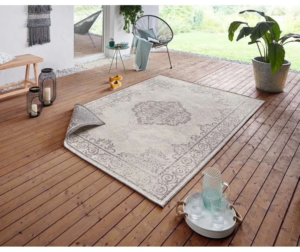 Tappeto da esterno grigio e crema , 200 x 290 cm Cebu - NORTHRUGS