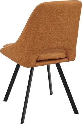 Sedia da cucina in tessuto Arancio e cuscino sfoderabile LINDA