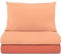 Completo letto 1 piazza e mezza corallo in microfibra