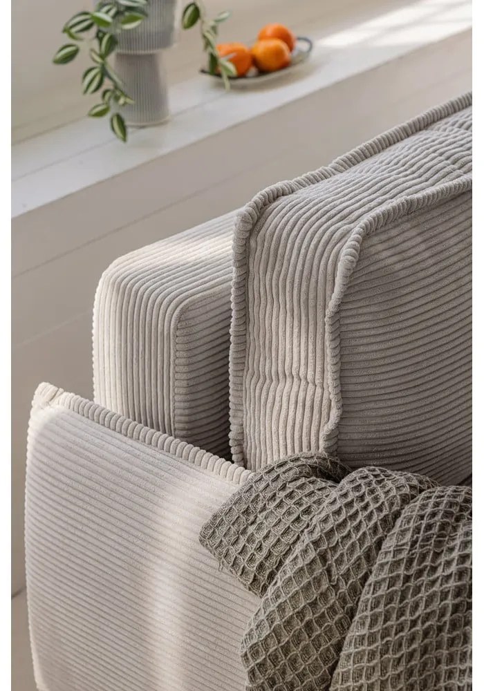 Divano letto in velluto a coste verde chiaro 218 cm Tori - Bonami Selection