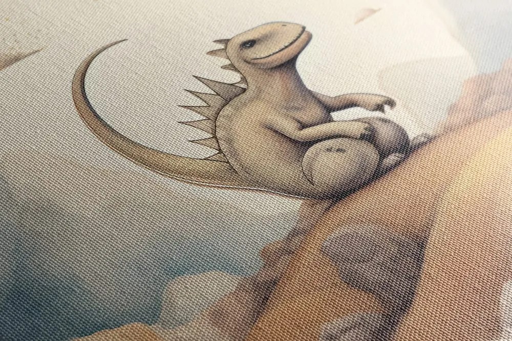 Quadro su tela – Mondo dei dinosauri sognante