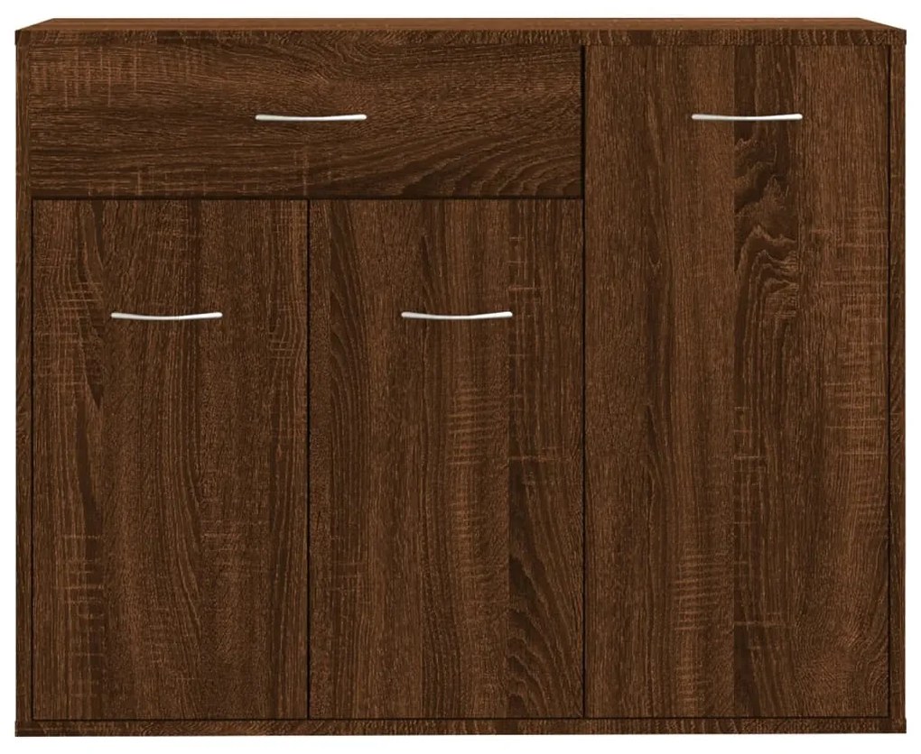 Credenza rovere marrone 88x30x70 cm in legno multistrato