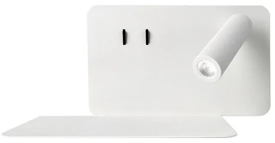 Applique LED moderno Chronos bianco, NOVECENTO bianco naturale