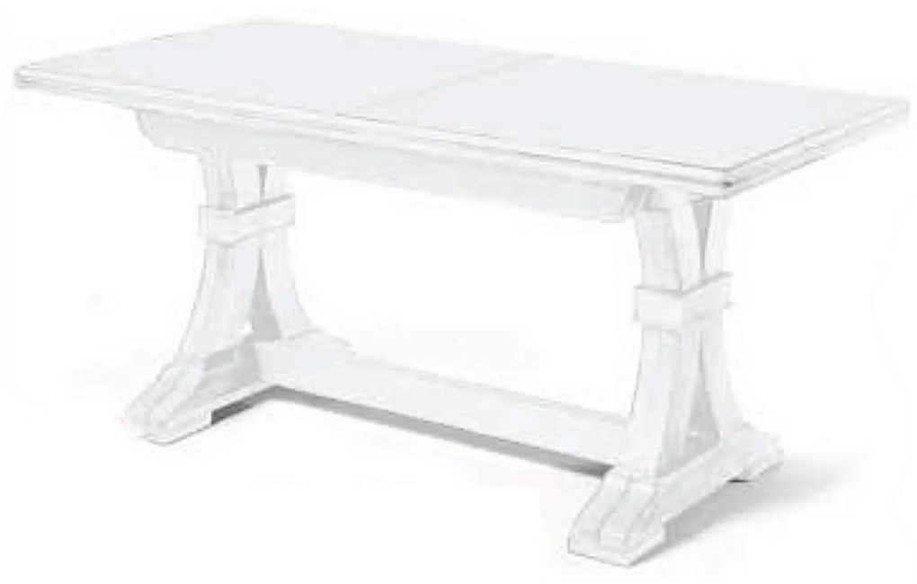 DUSTIN - tavolo da pranzo allungabile in legno massello cm 180/225/270/315/360 X 100