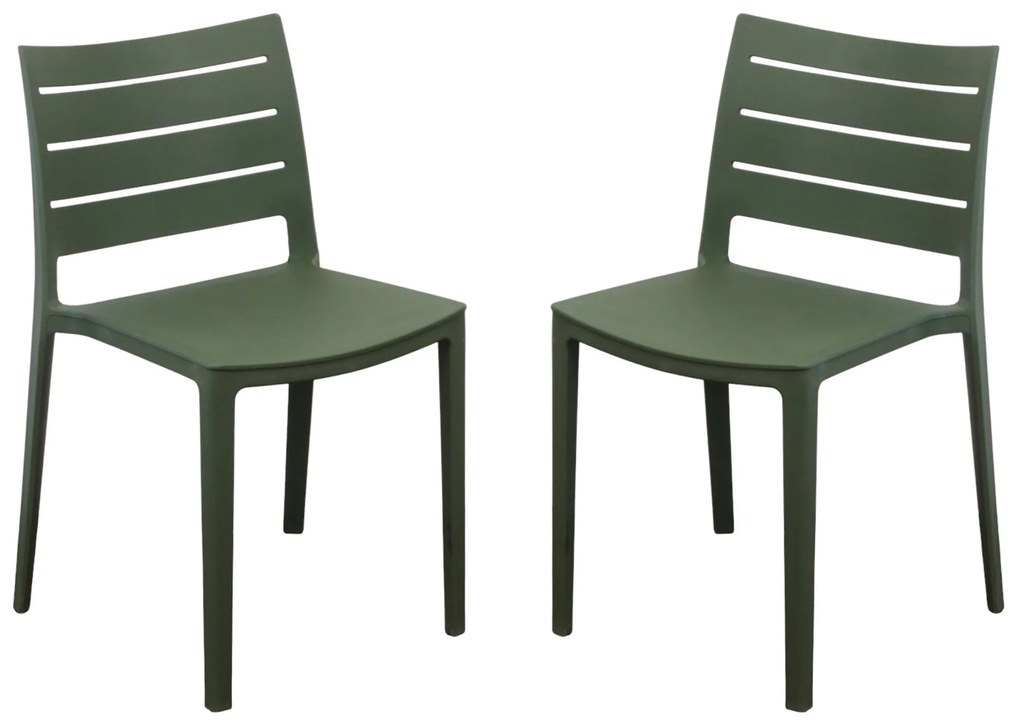 CABOT - set 2 sedie in polipropilene impilabile