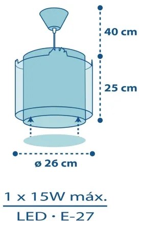 Dalber D-76112 - Lampadario per bambini MY LITTLE JUNGLE 1xE27/15W/230V
