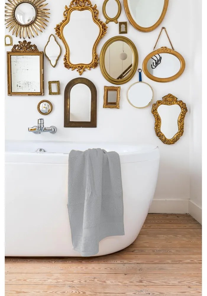 Asciugamano grigio chiaro, 50 x 100 cm - Tiseco Home Studio