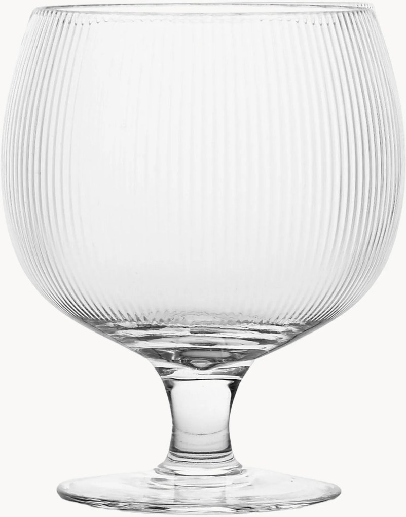 Set di 2 bicchieri da vino rosso in cristallo soffiato Blanka