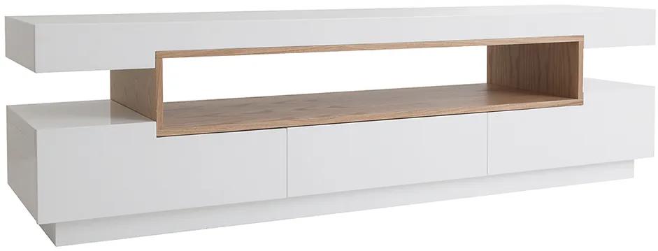 Mobile TV design bianco e legno LIVO
