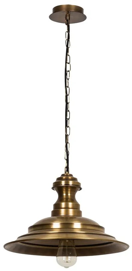 Lampadario color bronzo con paralume in metallo ø 39 cm Obyla – Opviq lights