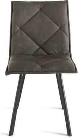 Sedia pranzo Ecopelle Antracite - moderno ROLL 2 sedie