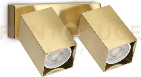 Dynamite faretto ottone orientabile 2 luci attacco gu10 16,5cm lamp...