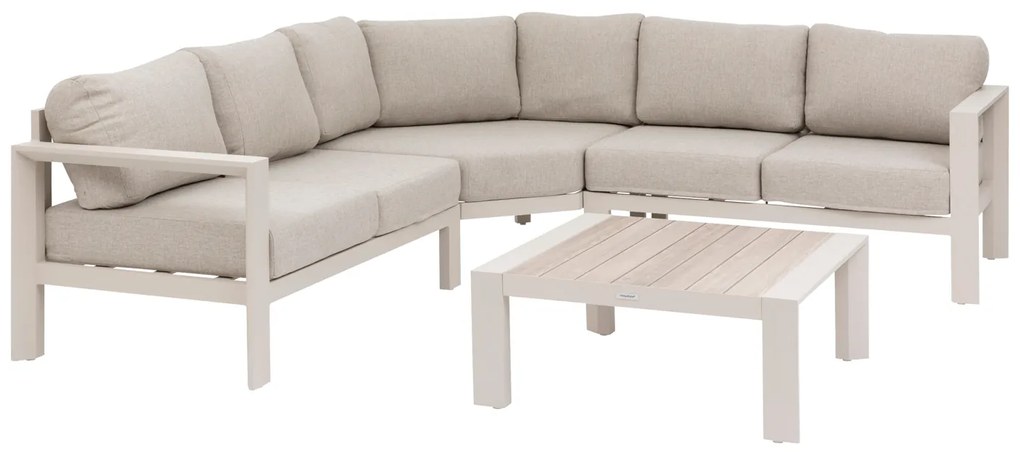 Salottino da giardino angolare beige Evasion