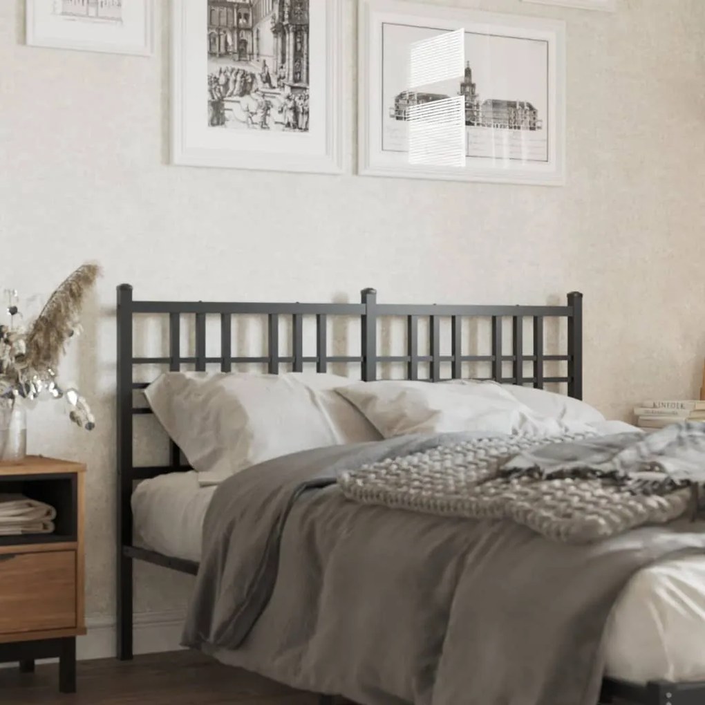 Testiera İn Metallo Nero 120 Cm /