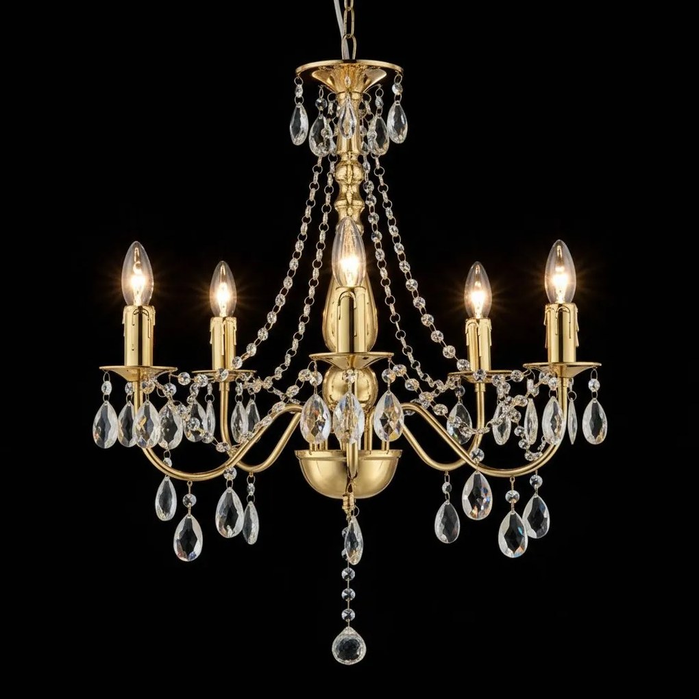 Lampada da soffitto EBT015-5CP Gold