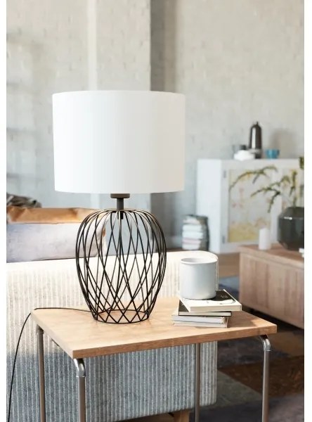 Eglo 43652 - Lampada da tavolo NIMLET 1xE27/40W/230V bianco