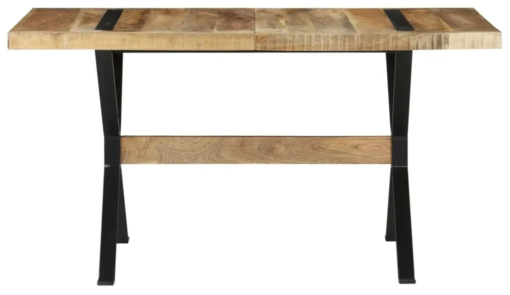Tavolo da pranzo 140x70x76 cm in legno di mango grezzo