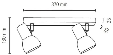 Spot-Light 2224274 - Faretto SVENDA 2xE27/60W/230V