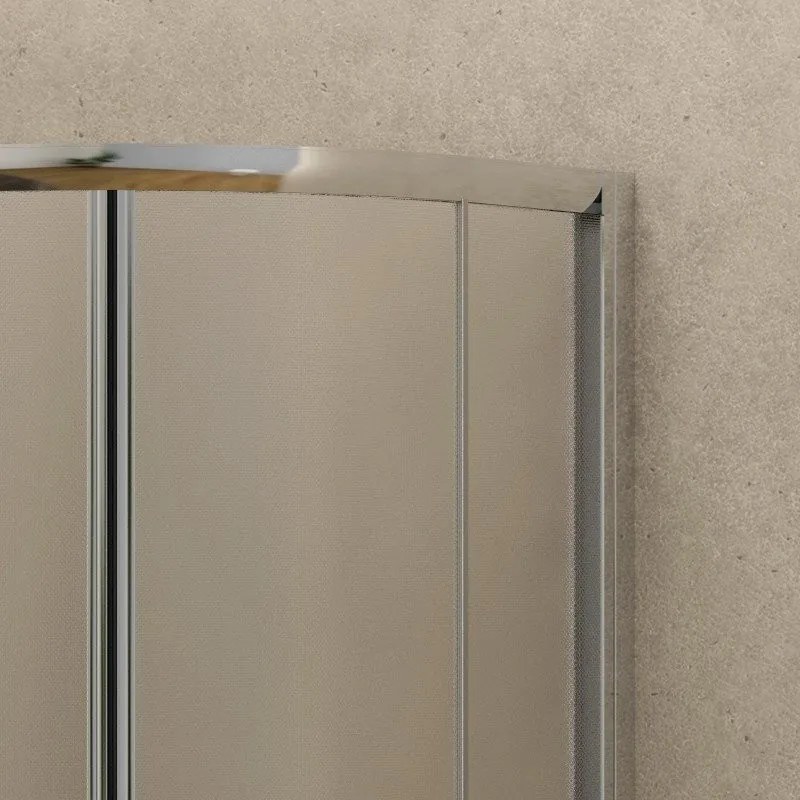 Kamalu - Box doccia semicircolare 90x90 cristallo opaco altezza 180cm | K400