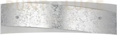 Applique a parete paris bianca e silver 2 luci attacco e14 45x9x12c...