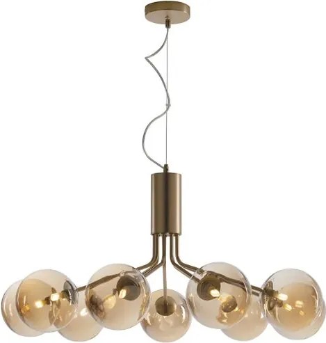Lampadario Moderno Honey ottone paralume oro 9x G9 Ø36.1cm LUCE AMBIENTE DESIGN