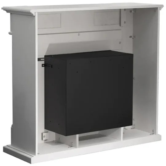 Camino a bioetanolo biocamino da terra TRUMAN Bianco effetto marmo L121 x P38 x H108