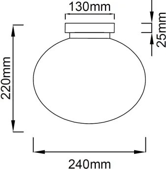 Open Design OR81145- Plafoniera PALLA 1xE14/8W/230V Ø 24 cm cromo lucido