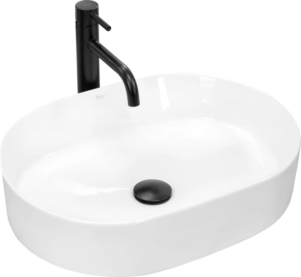 Lavabo da appoggio in ceramica Rea Nadia 50