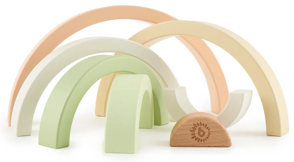 Bieco - Arcobaleno impilabile in legno - coniglietto Fine