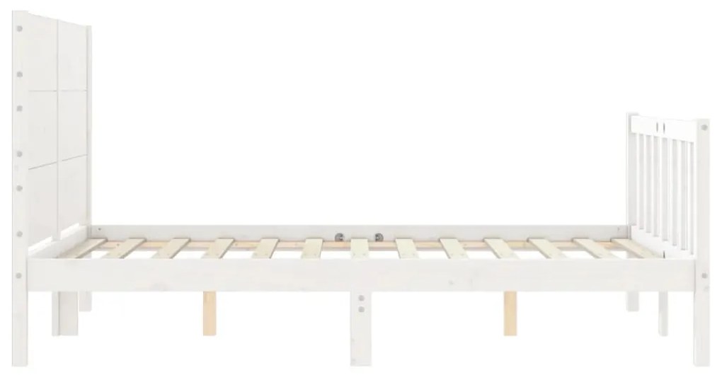 Giroletto con Testiera Bianco Small Double Legno Massello