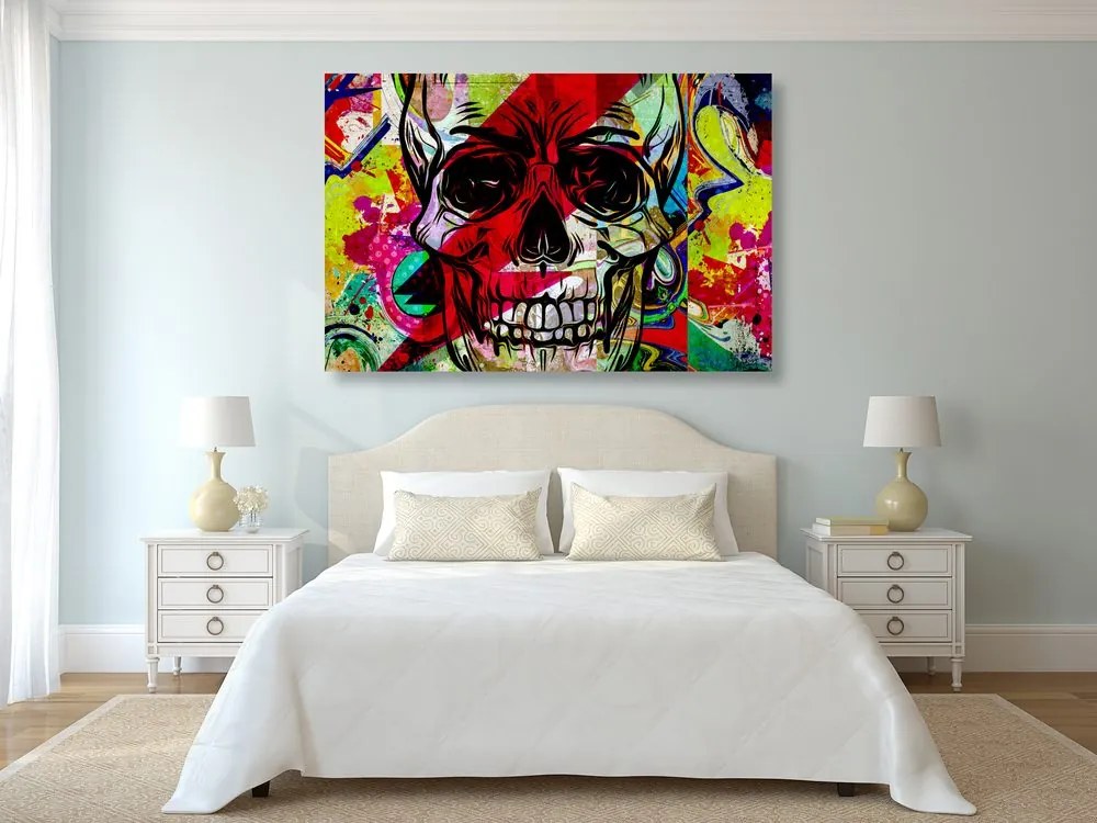 Quadro su tela – Teschio in versione graffiti