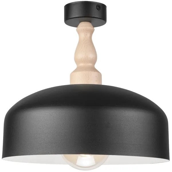 Lampadario a plafone RINA 1xE27/15W/230V nero/faggio