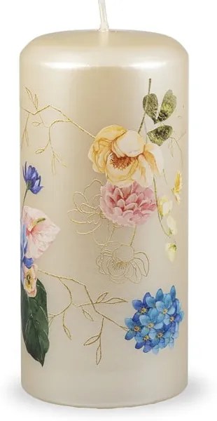 Candela beige, tempo di combustione 73 h Flower Paradise - Unipar