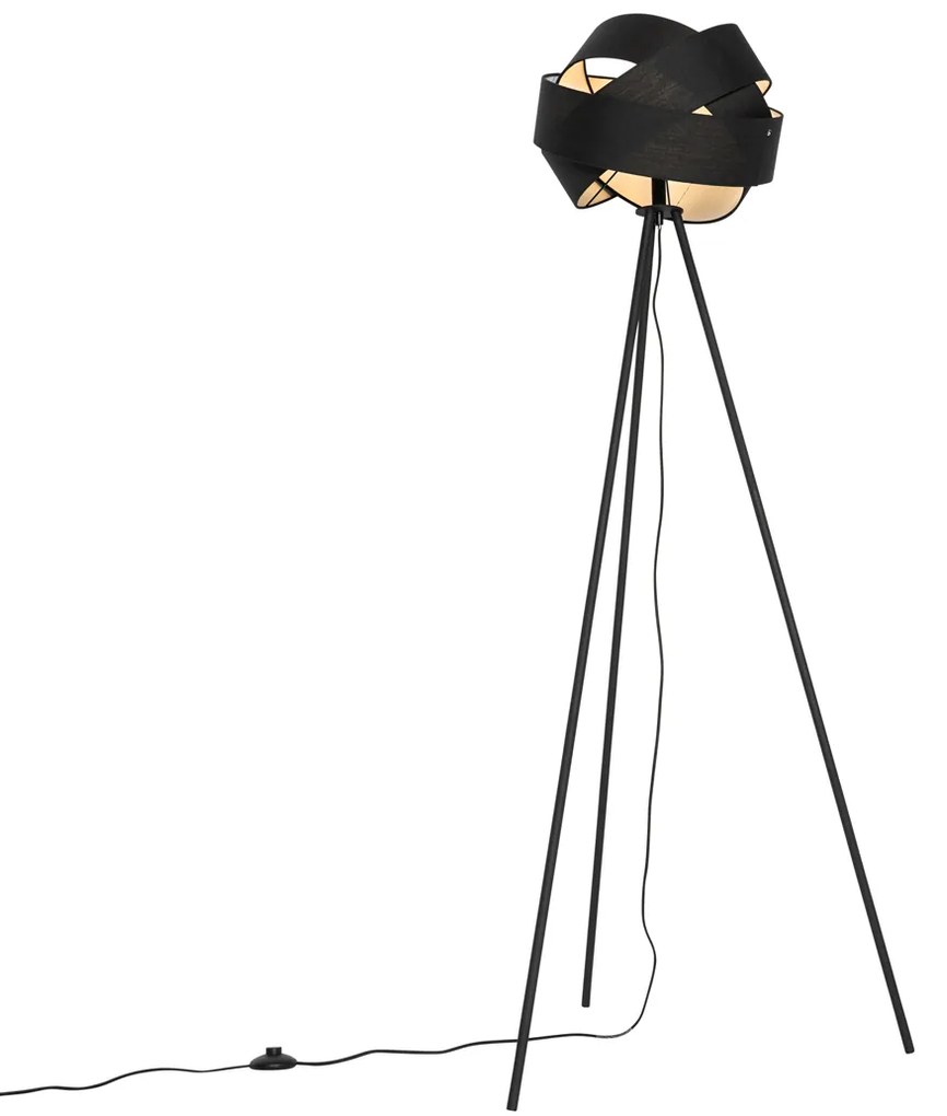 Lampada da terra moderna nera - Cloth