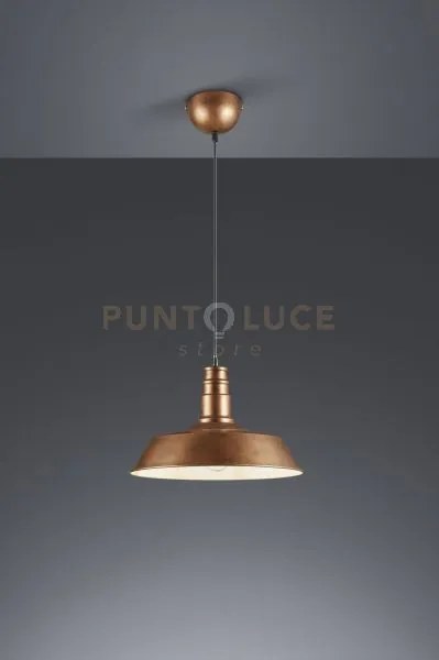 Will sospensione pagoda metallo rame anticato d. 36cm 1 luce attacc...