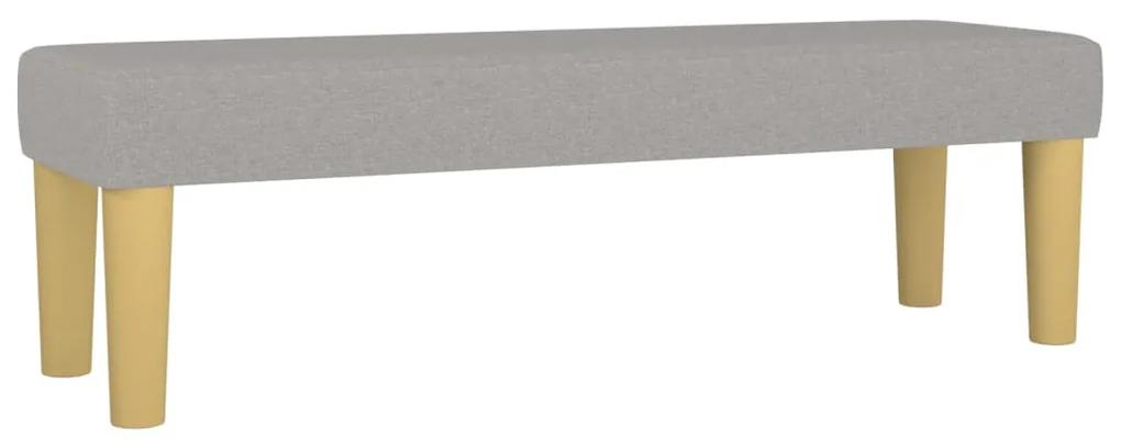 Panca grigio chiaro 100x30x30 cm in tessuto