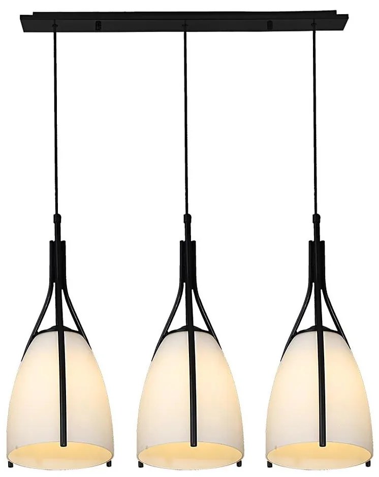 Luxera 61302 - Lampadario a sospensione con filo ZORZO 3xE27/60W/230V